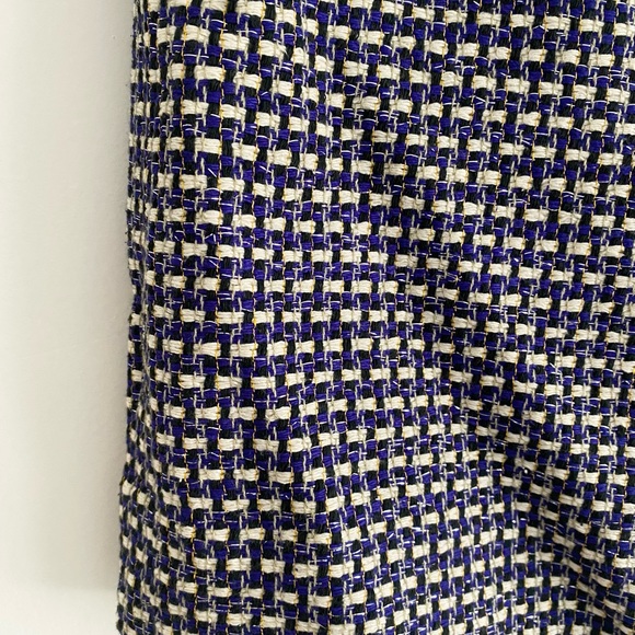 J Crew Postage Stamp Mini Skirt Navy/Purple Tweed, Size 8 - Picture 4 of 9